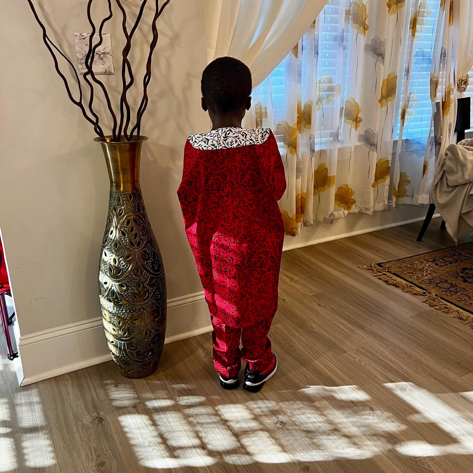 African Ankara Print  Boys Afro  2p Pant Set Afro American Outfits