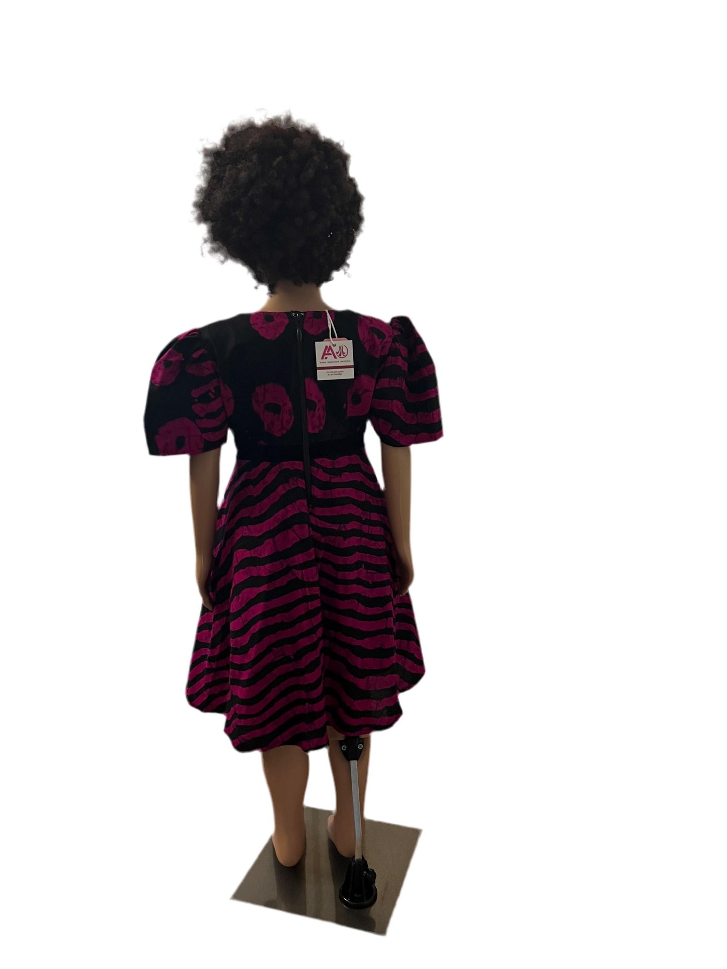 African Ankara Girls Afro Sunshine Ball Dress