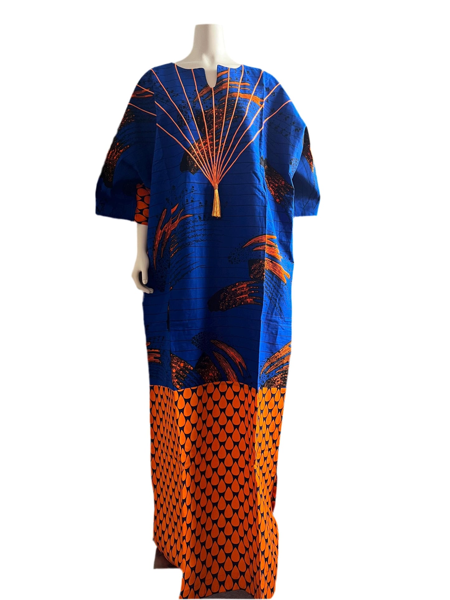 African Ankara Wax Print Unique Freestyle Dress/Kaftan