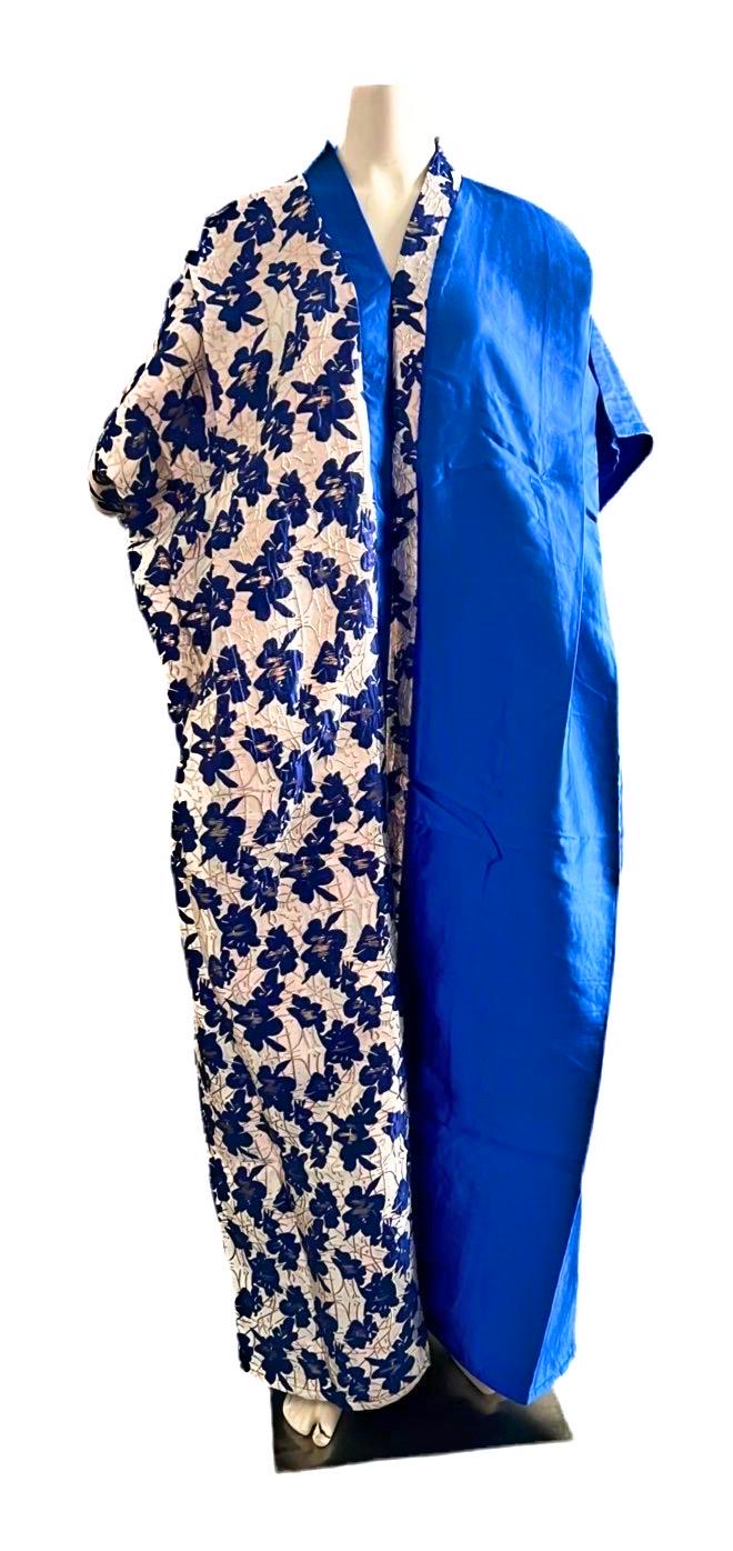 African Luxury Mixed Women Damask Brocade Bubu/ Kaftan Maxi Dress