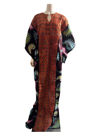 African Ankara Wax Print Unique Freestyle Dress/Kaftan