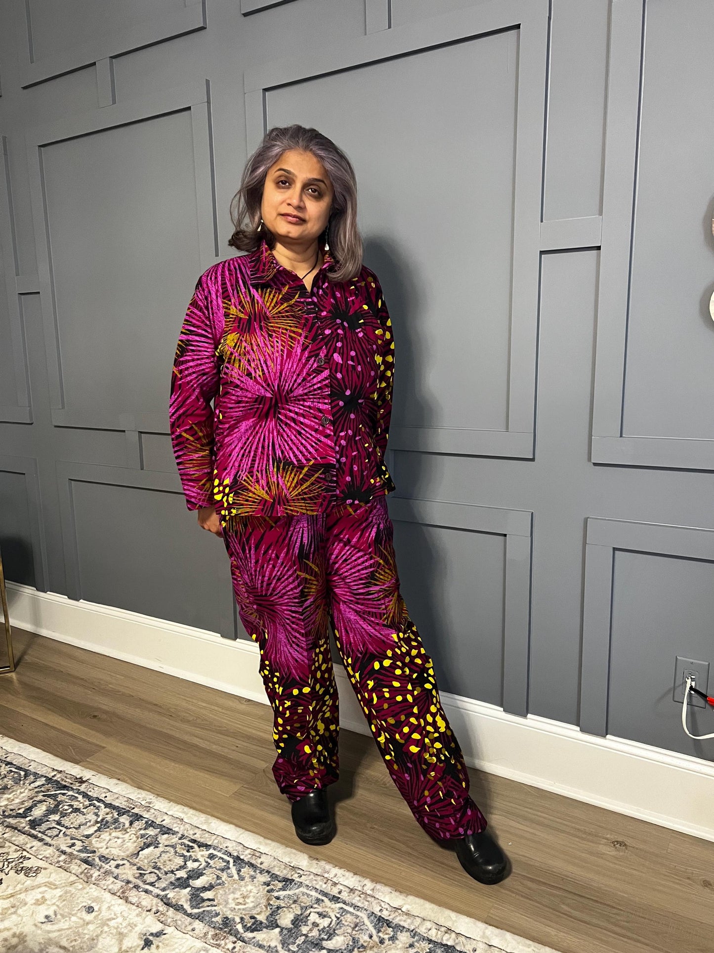 African Print Ankara  Pant Set Afro American Outfits