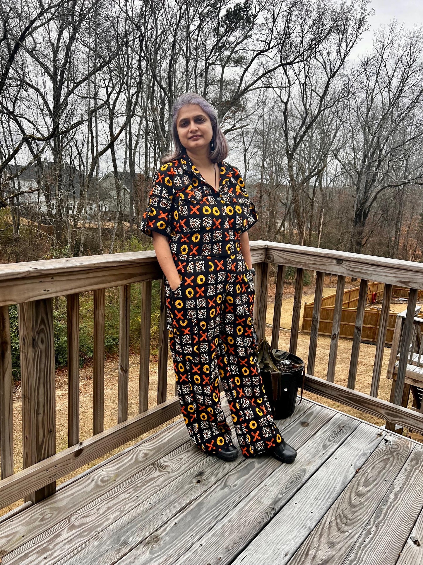 African Print Ankara Cropped Top  2p Pant Set