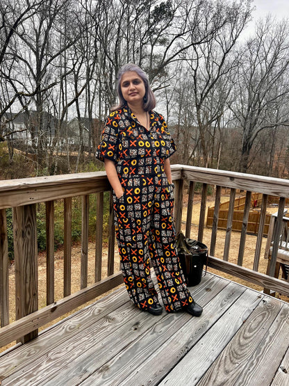 African Print Ankara Cropped Top  2p Pant Set