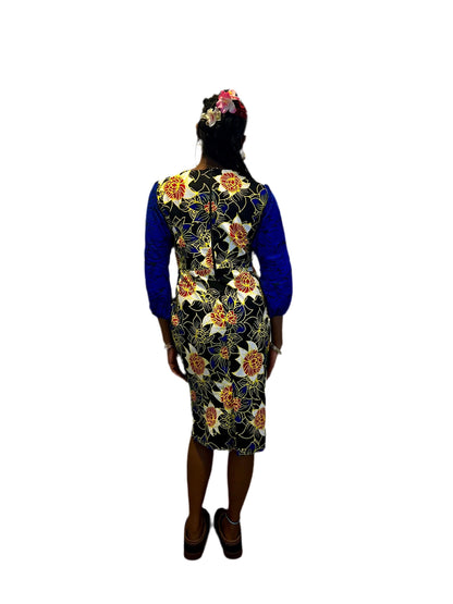 African Floral Print Ankara Dress Afro American Outfits