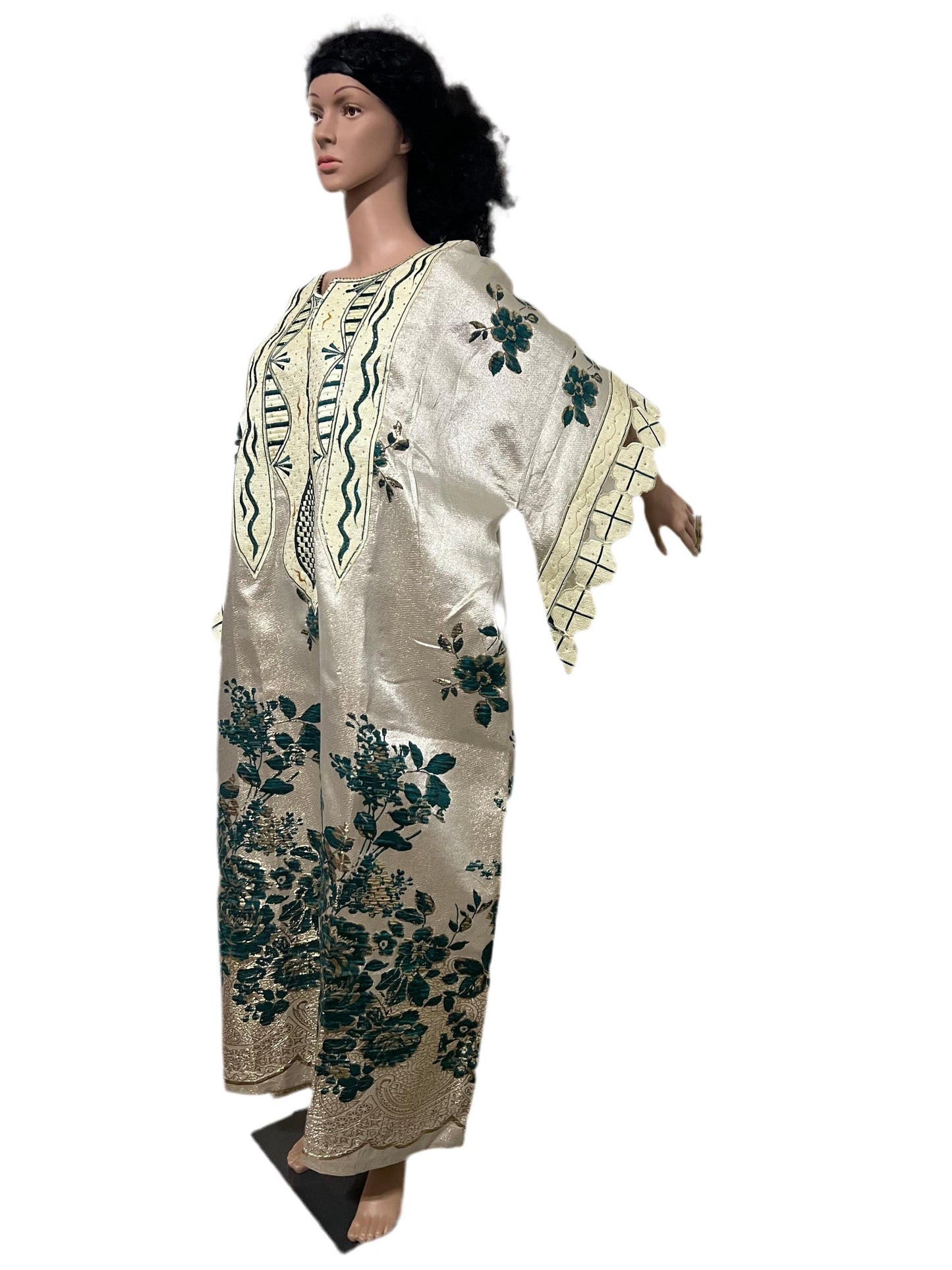 Luxury Damask Brocade Afro  Embroidered Kaftan