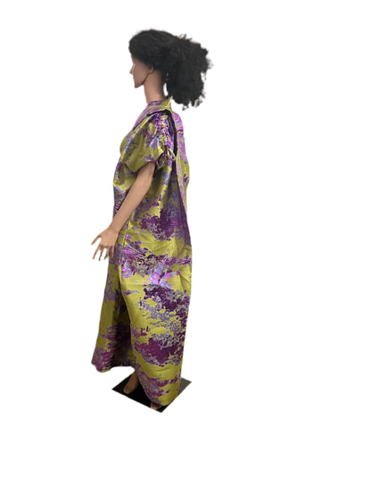 African Unique Damask Brocade Boubou/Maxi Dress Afro American Outfits