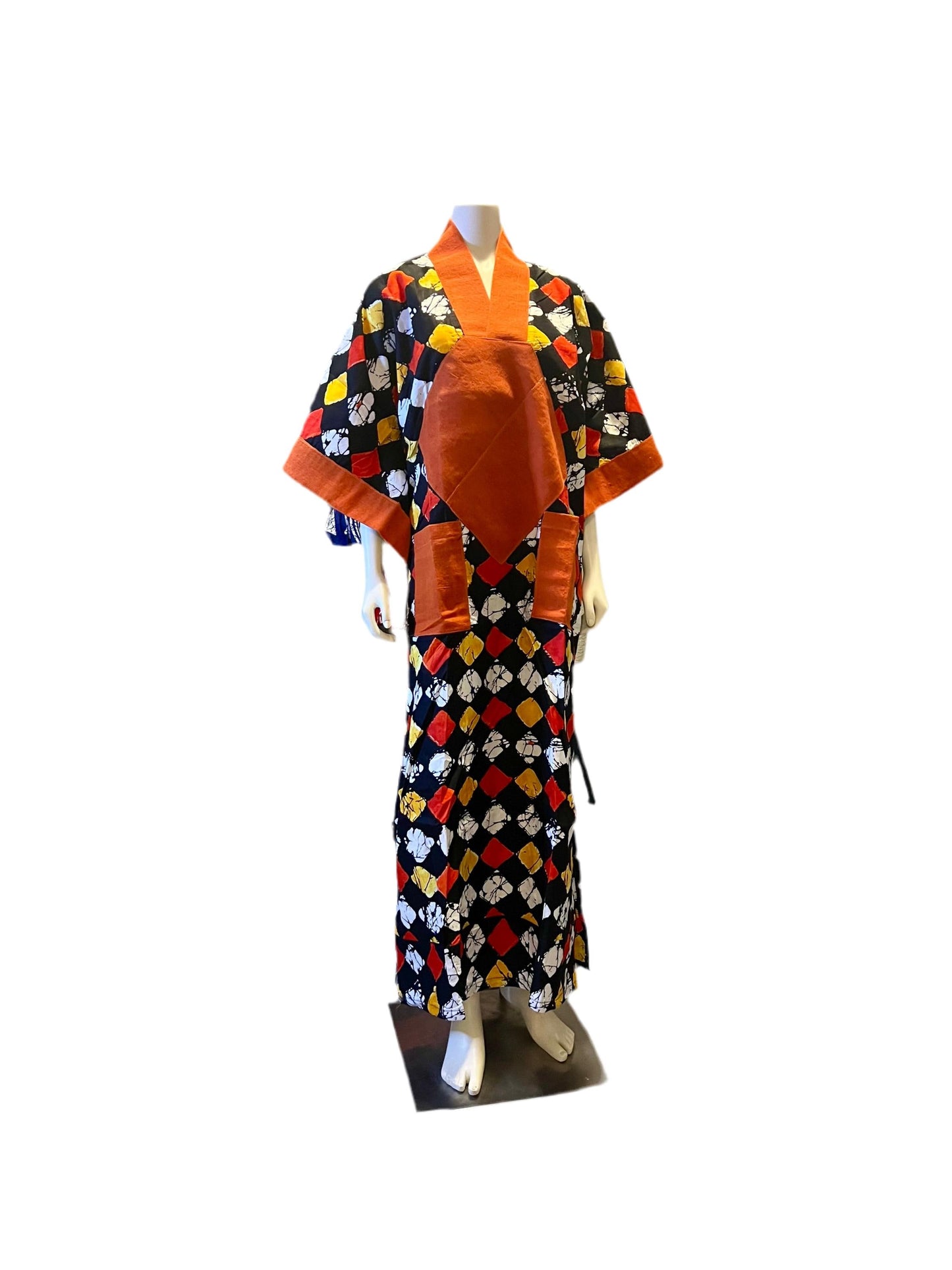 African Print Freestyle Ankara  mixed with Aso-Oke Kaftan Dress