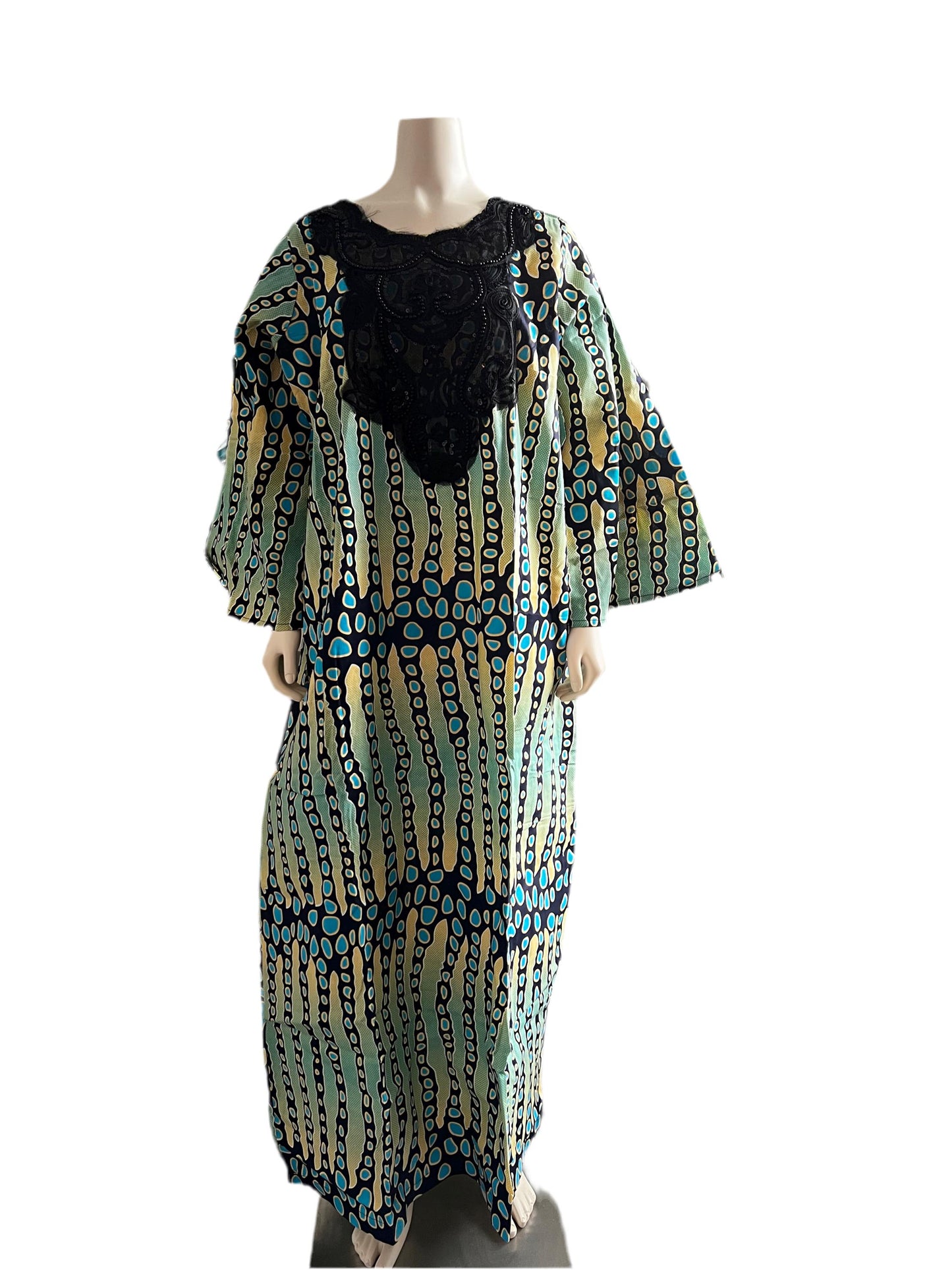 African Ankara Wax Print Unique Freestyle Dress/Kaftan