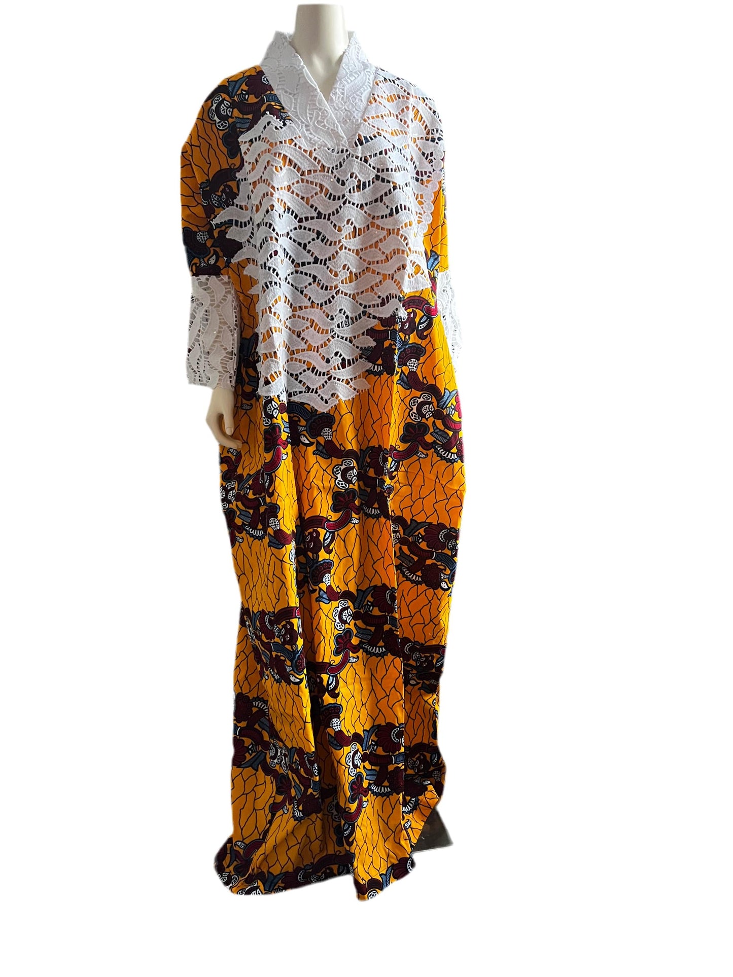 African Ankara Wax Print Unique Freestyle Dress/Kaftan