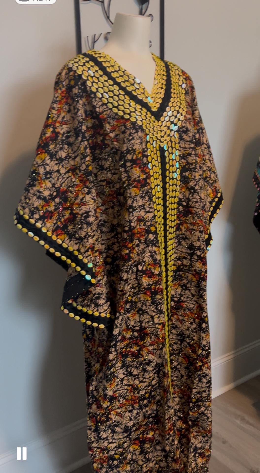 African Wax Print Hand Beaded Luxury Boubou Dress Afro American Outfits