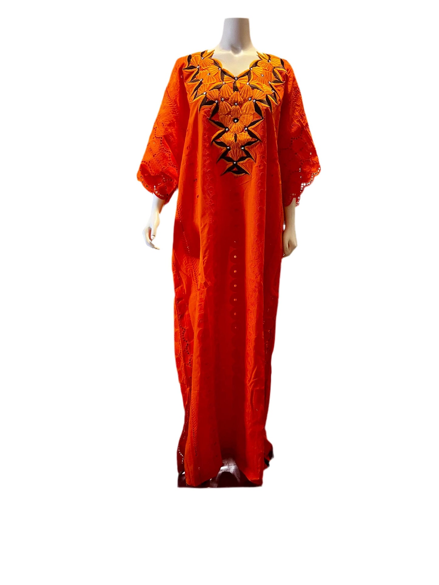 African Luxury Embroidered Lace Boubou Dress Afro American Outfits