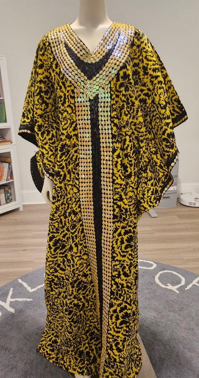 African Wax Print Hand Beaded Luxury Boubou Dress Afro American Outfits