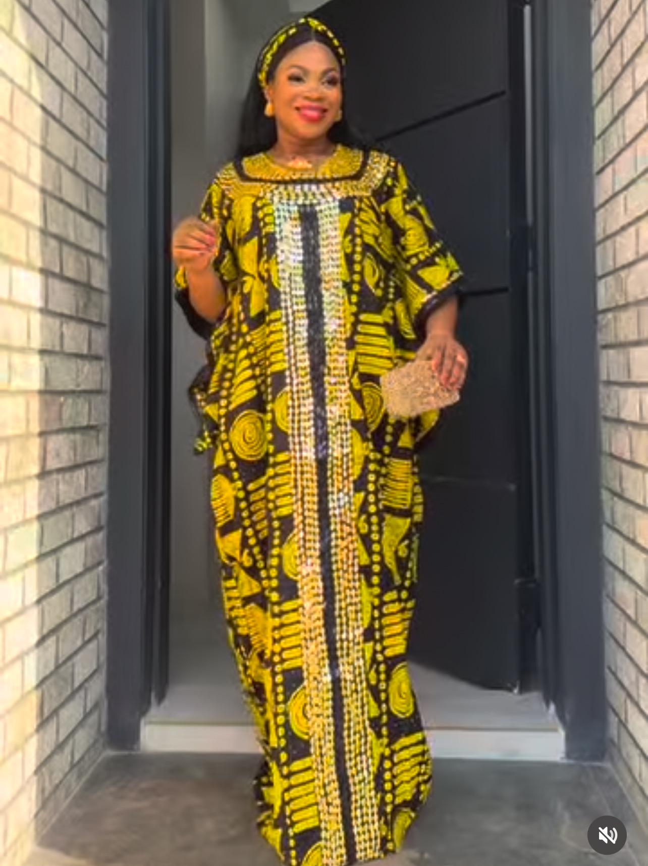 African Wax Print Hand Beaded Luxury Boubou Dress Afro American Outfits