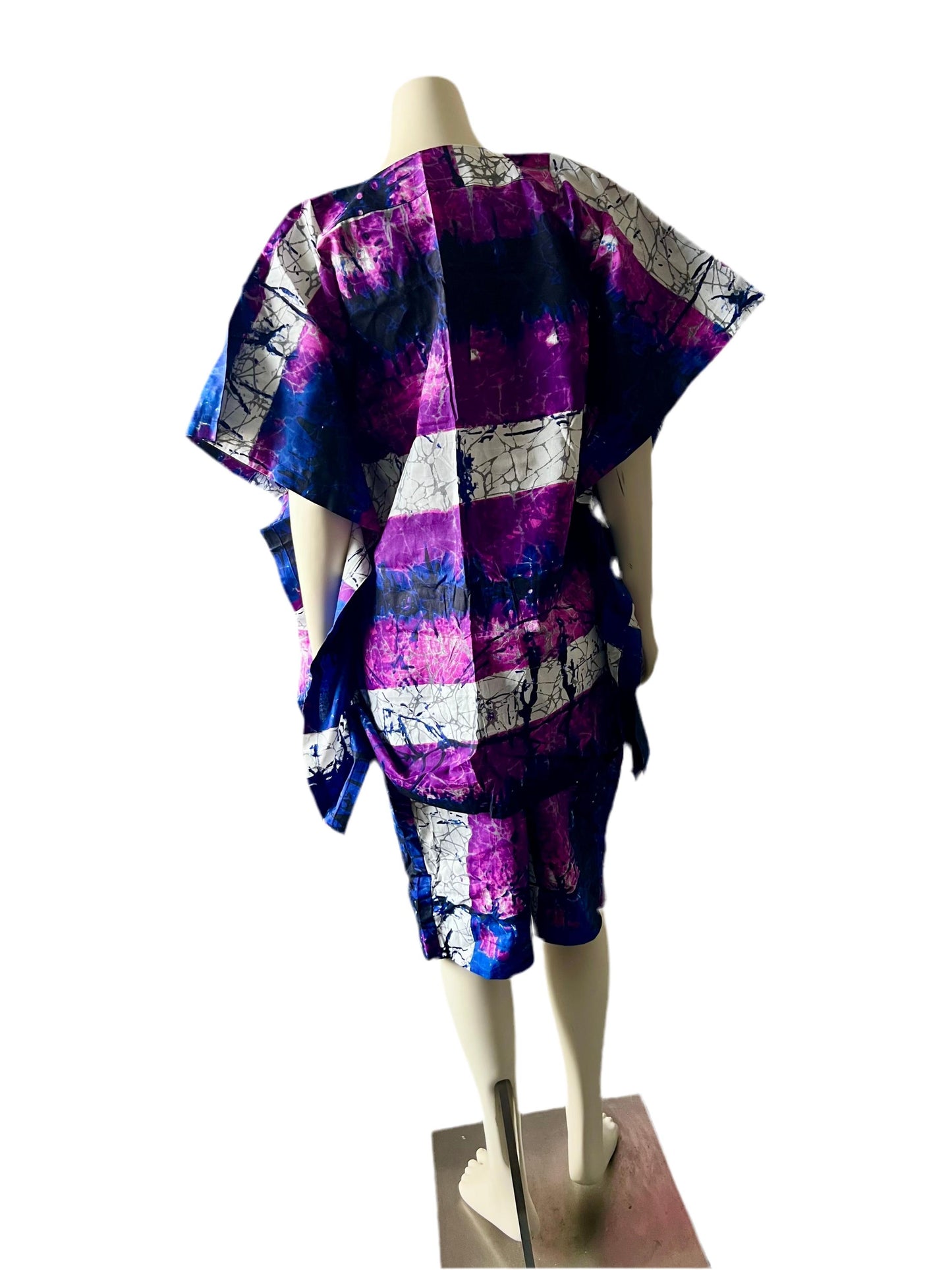 African Ankara  Ethnic/Batik Print 2p Short Pant Set