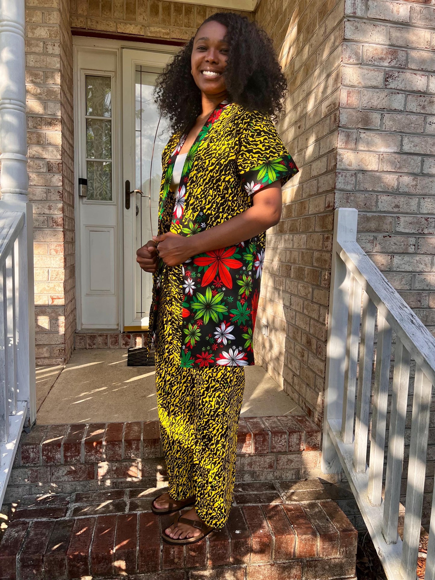 African  Ankara Wax Print  Kimono Pant Set