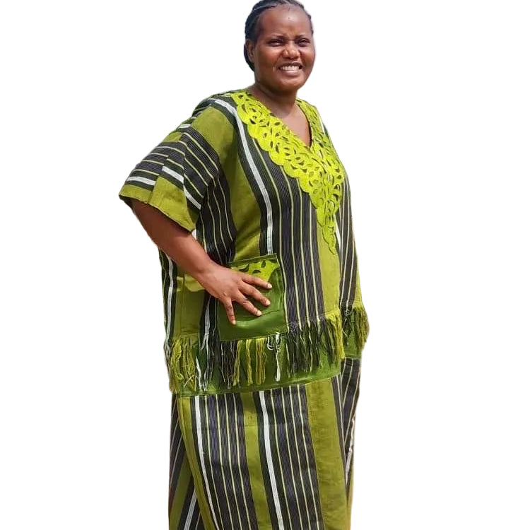 Special African Traditional Woven  Aso-Oke/Kente  Dress