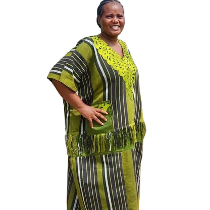 Special African Traditional Woven  Aso-Oke/Kente  Dress