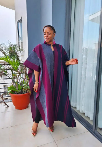 African Traditional Woven Aso-Oke/Kente Kimono Throw Afro American Outfits