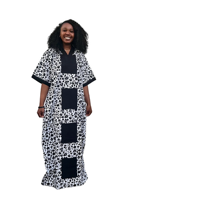 African Ankara Wax Print Unique Freestyle Dress/Kaftan