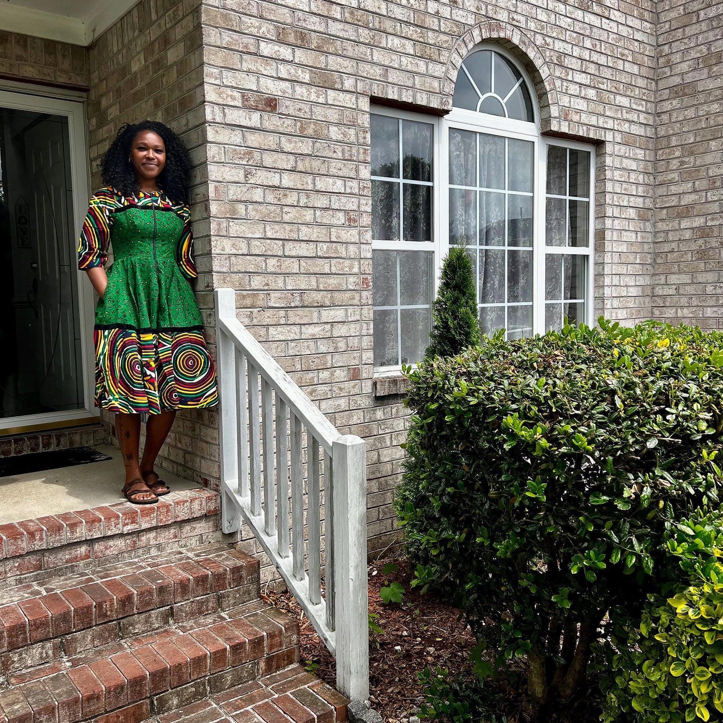 African Prints Ankara Afro Tallia Front Zip Flare Dress