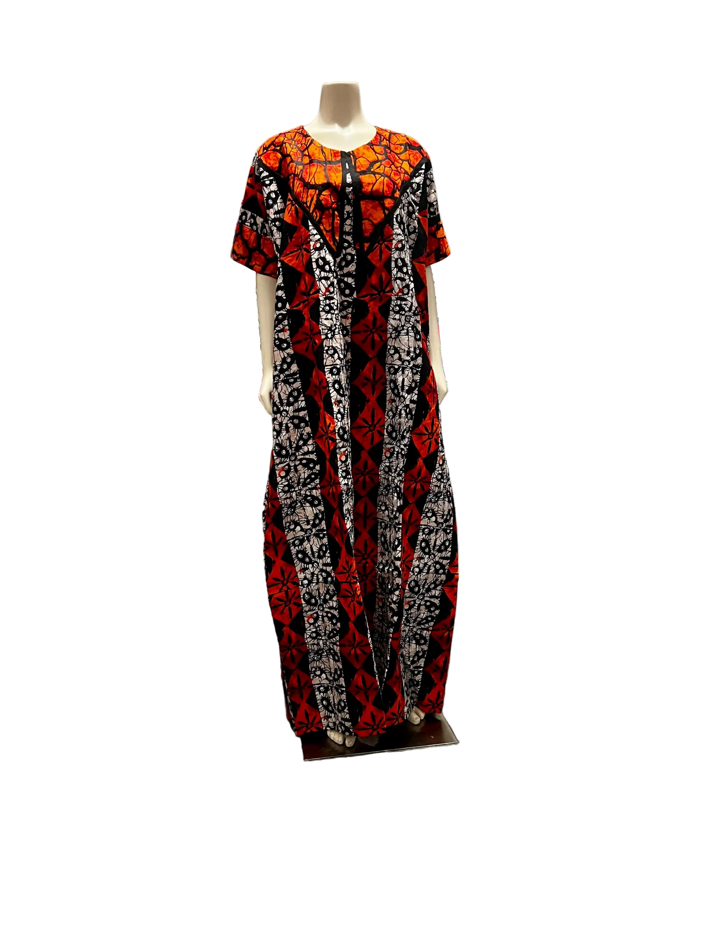 African Ankara Wax Print  Freestyle Kaftan Dress