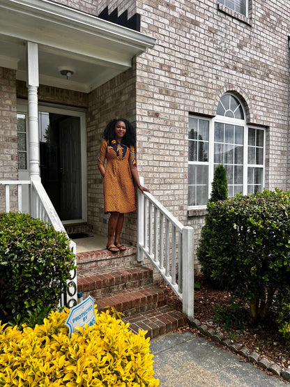 African Ankara Wax Print Sahara Everyday Dress