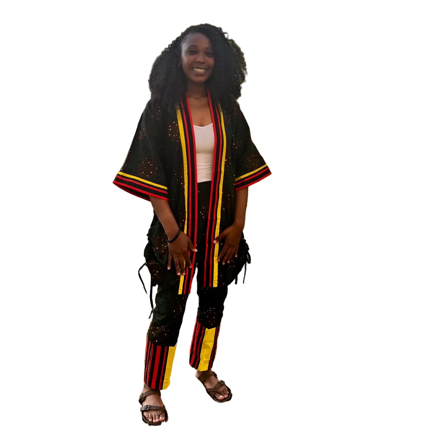 African  Ankara Wax Print  Kimono Pant Set