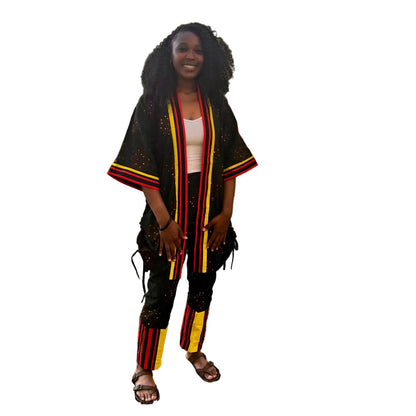 African  Ankara Wax Print  Kimono Pant Set