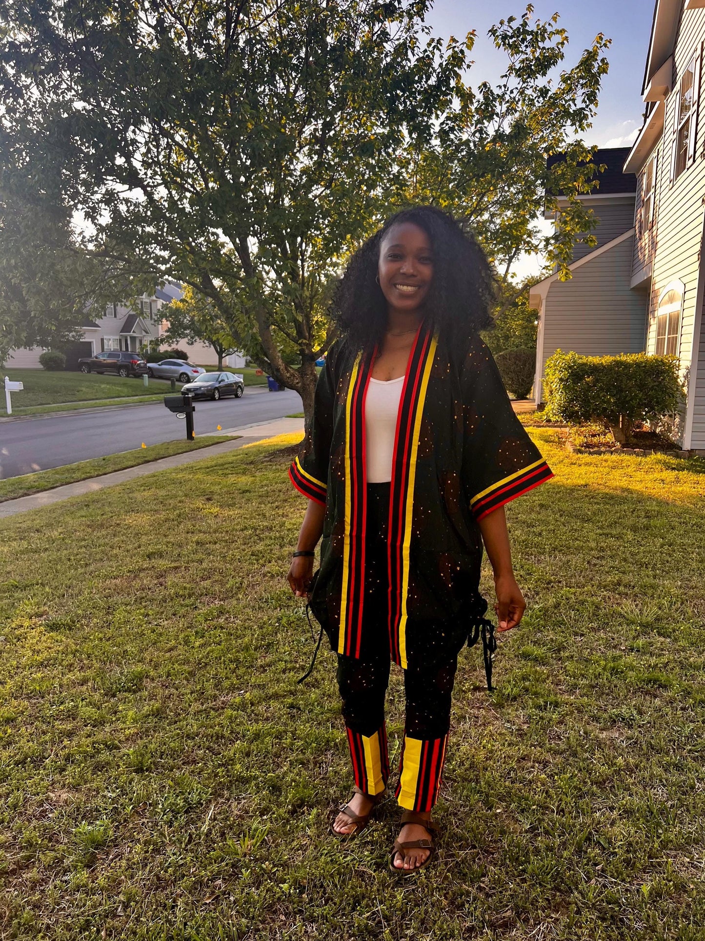 African  Ankara Wax Print  Kimono Pant Set