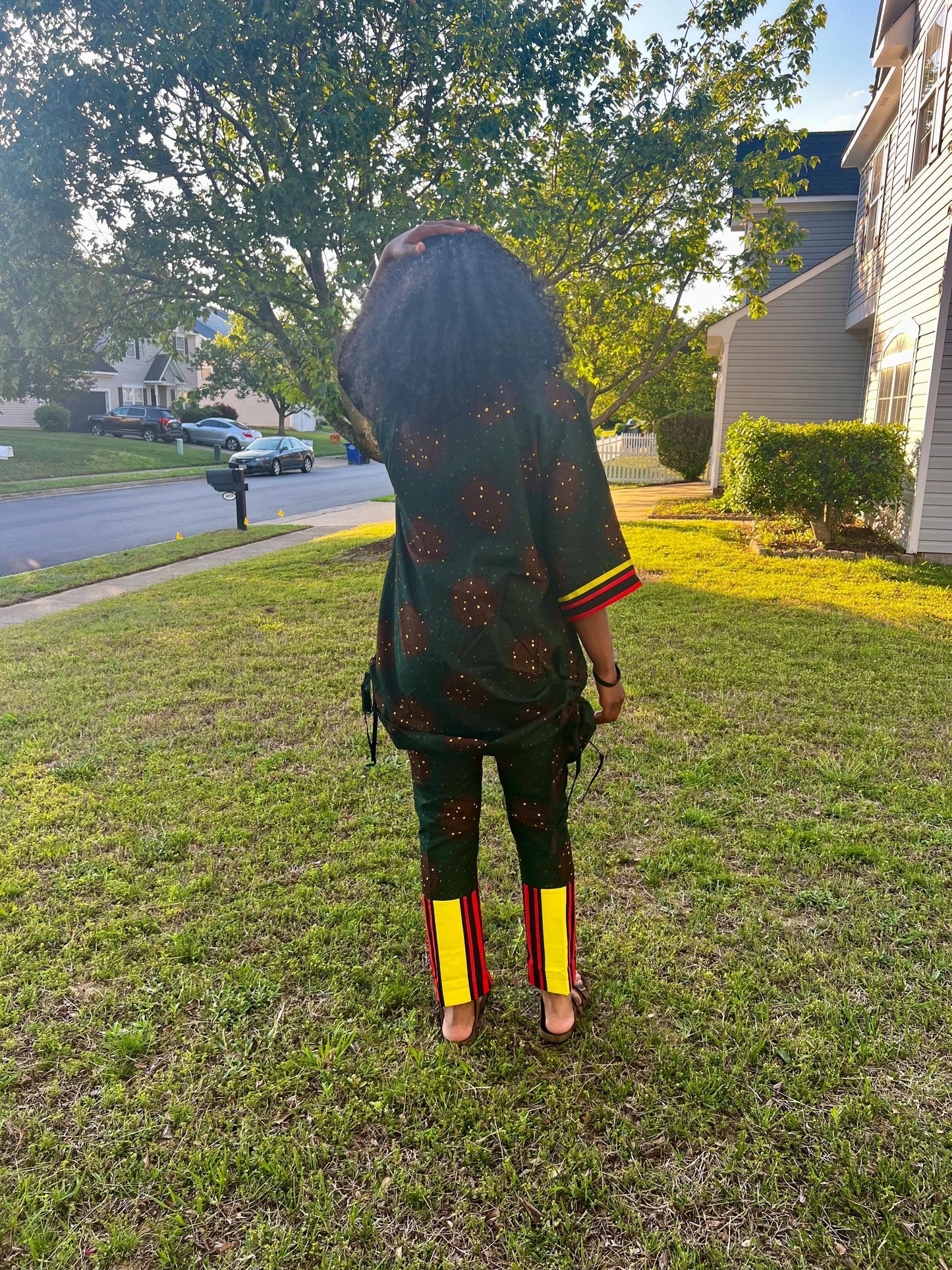 African  Ankara Wax Print  Kimono Pant Set