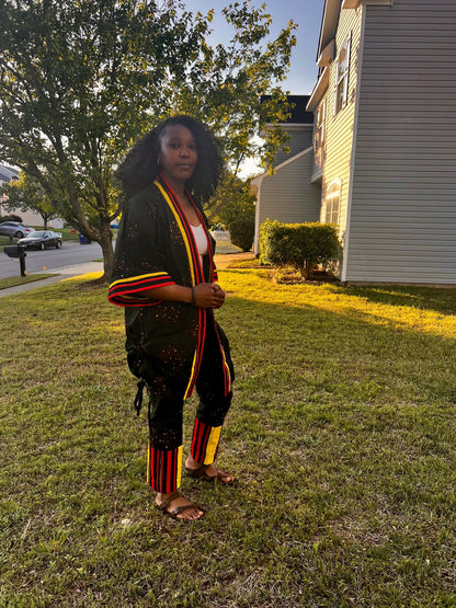 African  Ankara Wax Print  Kimono Pant Set