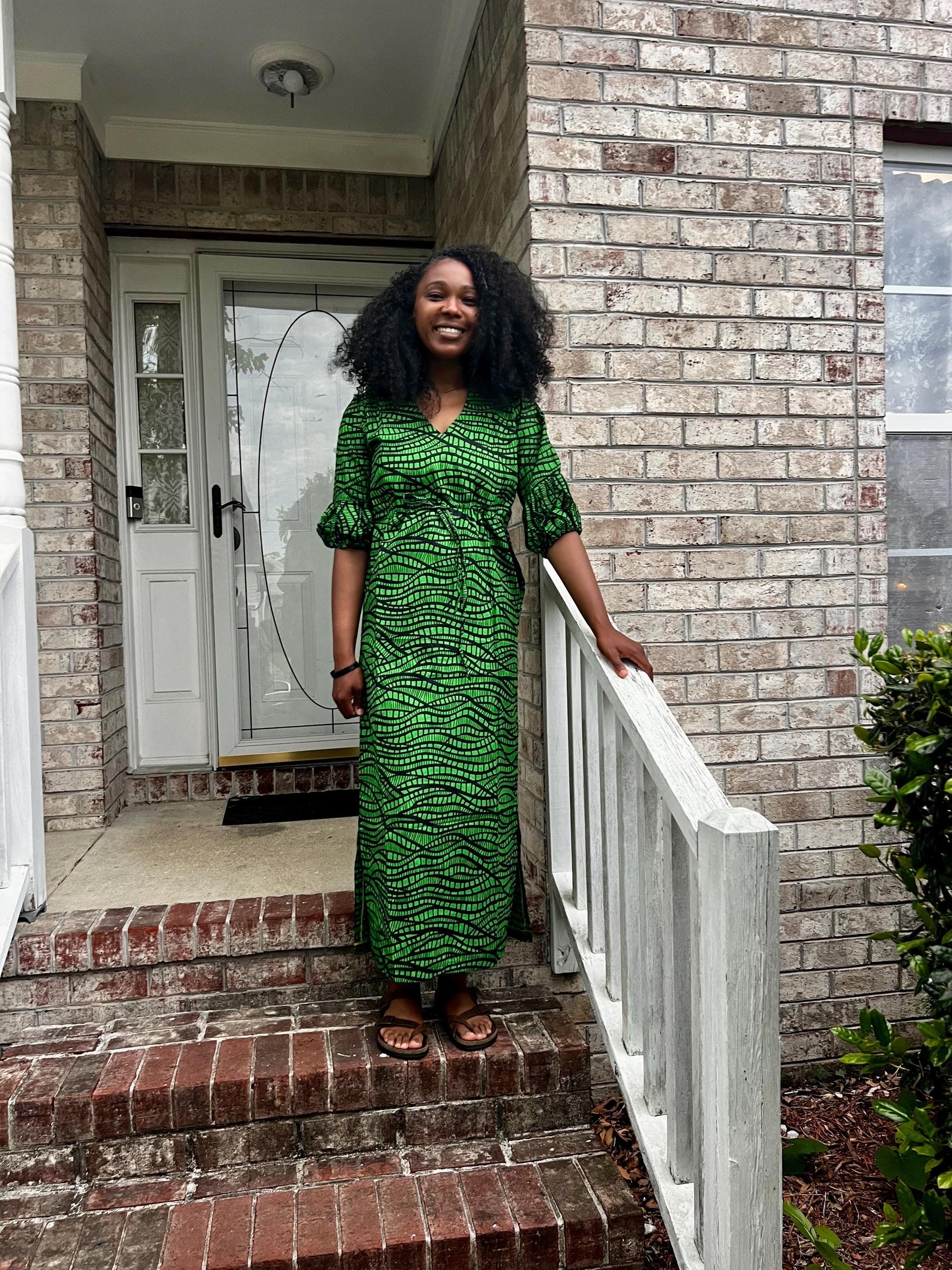 African Wax Print Ankara Tie Waist Sisi Eko Dress Afro American Outfits