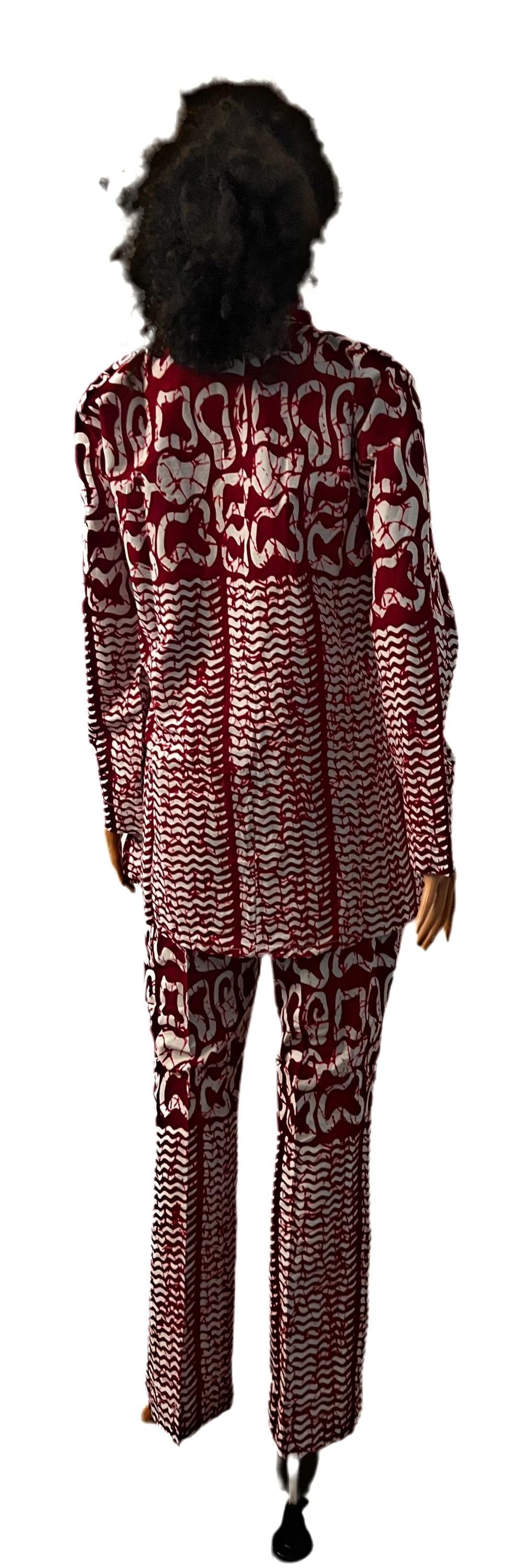 African Print Ankara  Pant Set Afro American Outfits