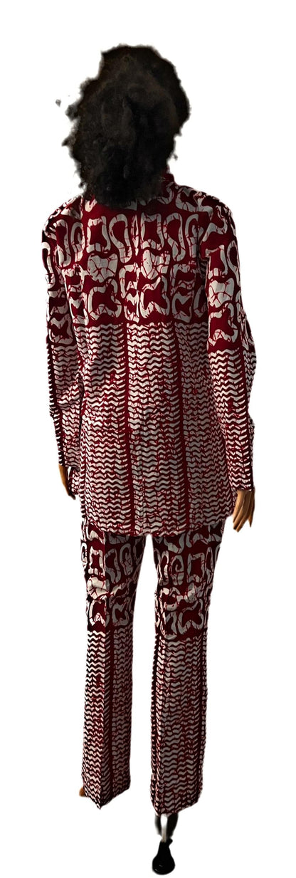 African Print Ankara  Pant Set Afro American Outfits