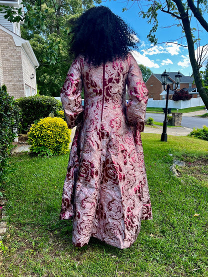 Luxury Damask Brocade  Fitted Dress