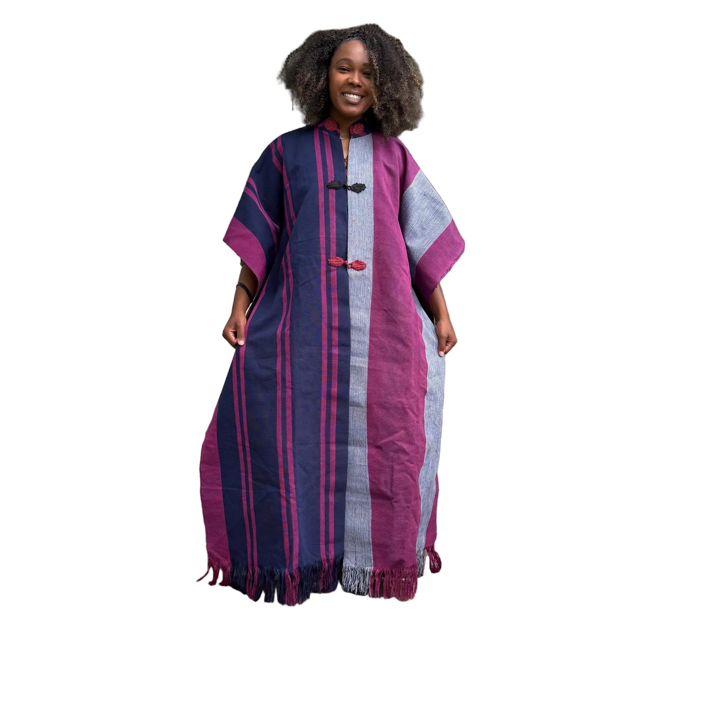 African Traditional Woven Aso-Oke/Kente Kimono Throw Afro American Outfits