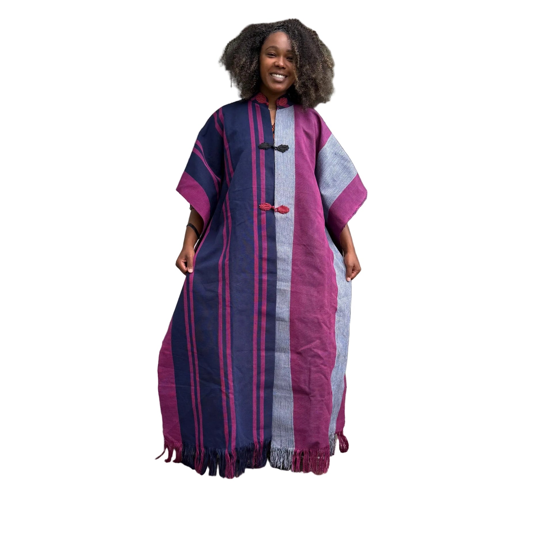 African Traditional Woven Aso-Oke/Kente Kimono Throw Afro American Outfits