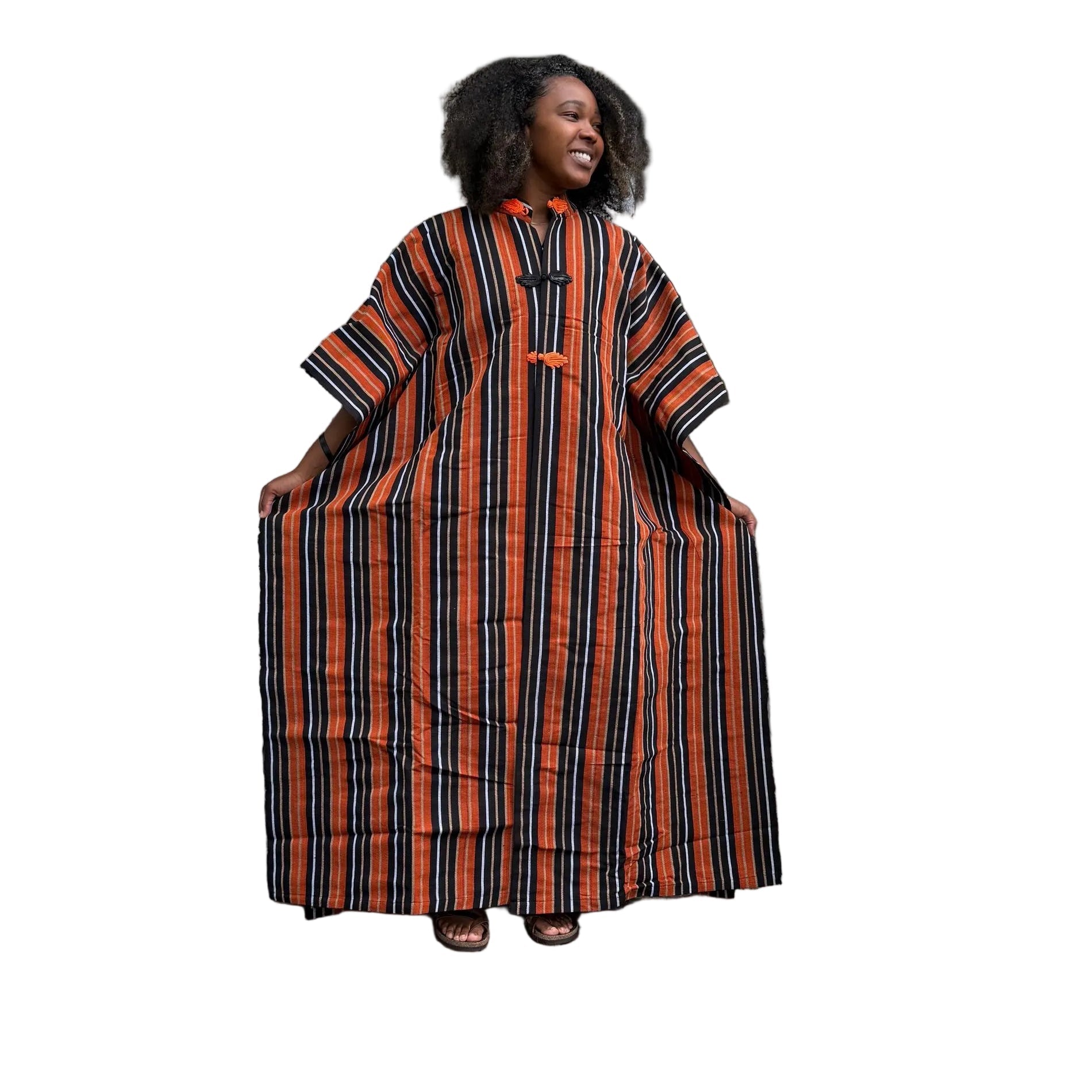African Traditional Woven Aso-Oke/Kente Kimono Throw Afro American Outfits