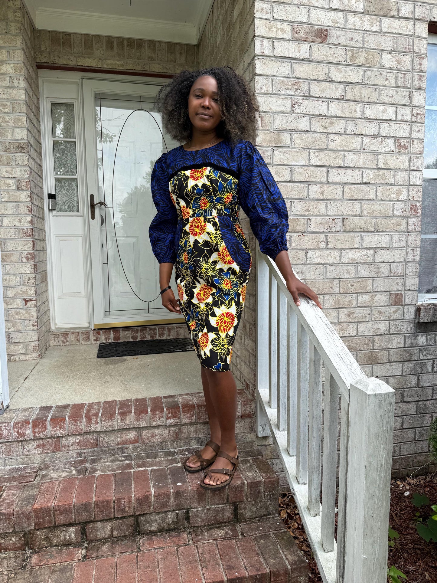 African Floral Print Ankara Dress Afro American Outfits