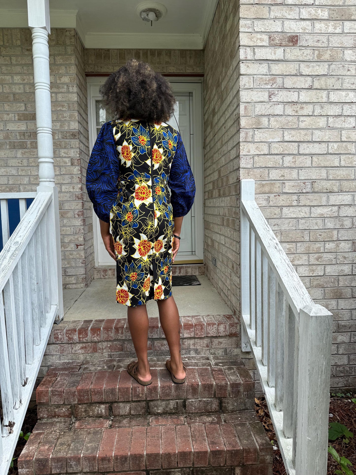 African Floral Print Ankara Dress Afro American Outfits