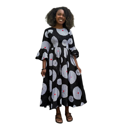 African Prints Ankara Afro Kandake Fit and Flare Long Dress