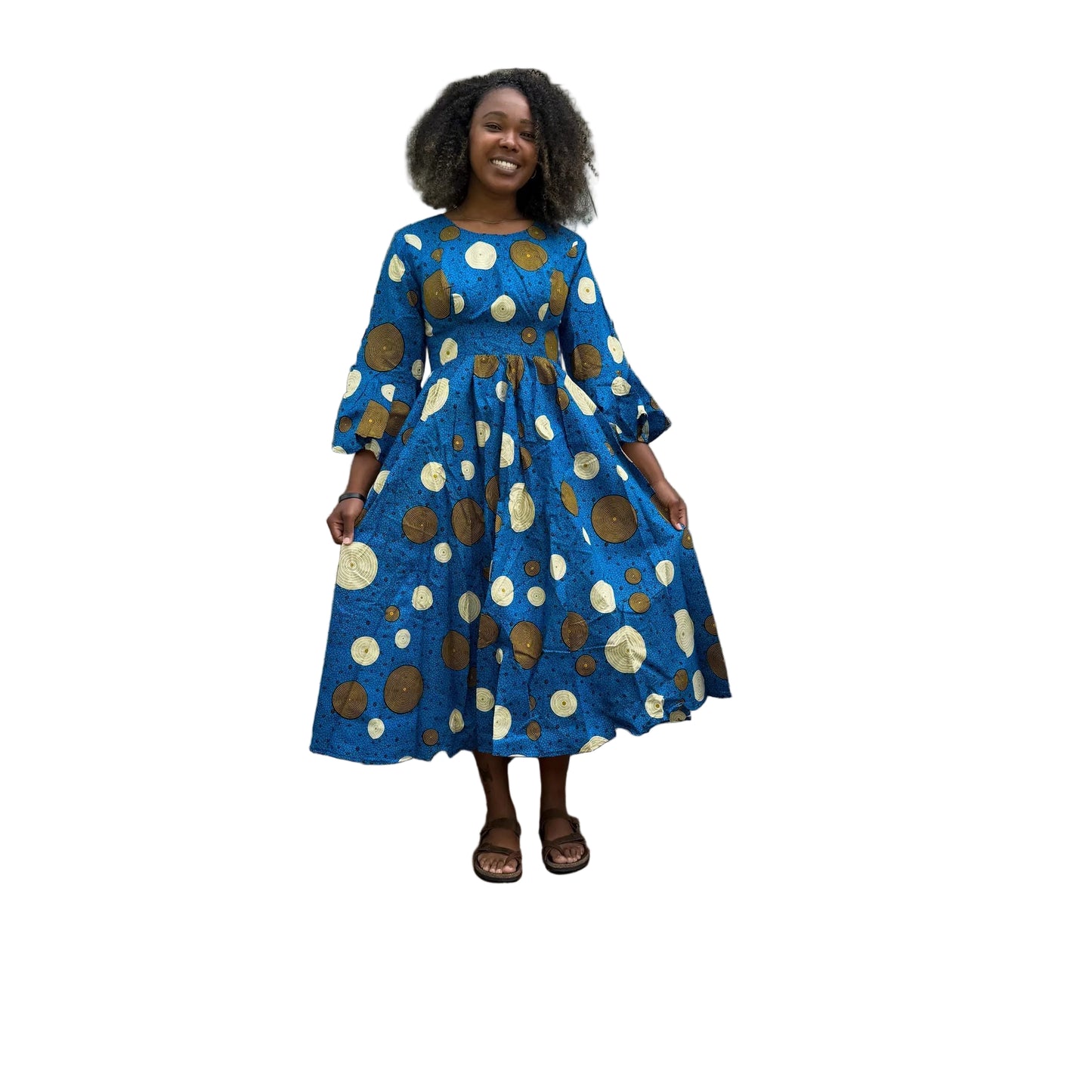 African Prints Ankara Afro Kandake Fit and Flare Long Dress