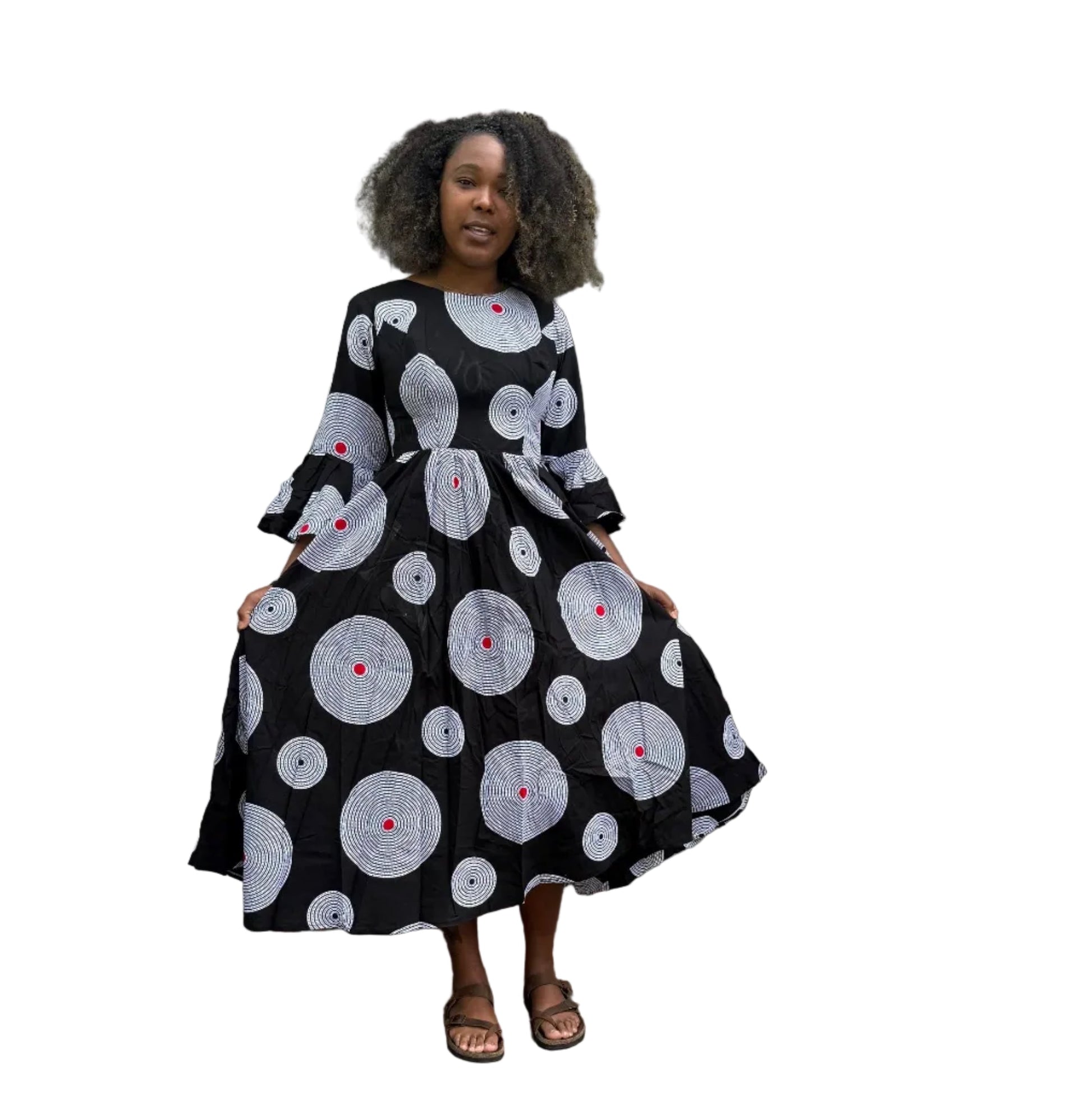 African Prints Ankara Afro Kandake Fit and Flare Dress Afro American Outfits