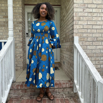 African Prints Ankara Afro Kandake Fit and Flare Dress Afro American Outfits