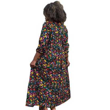 African Print Ankara Long Afro Lagos Dress Afro American Outfits