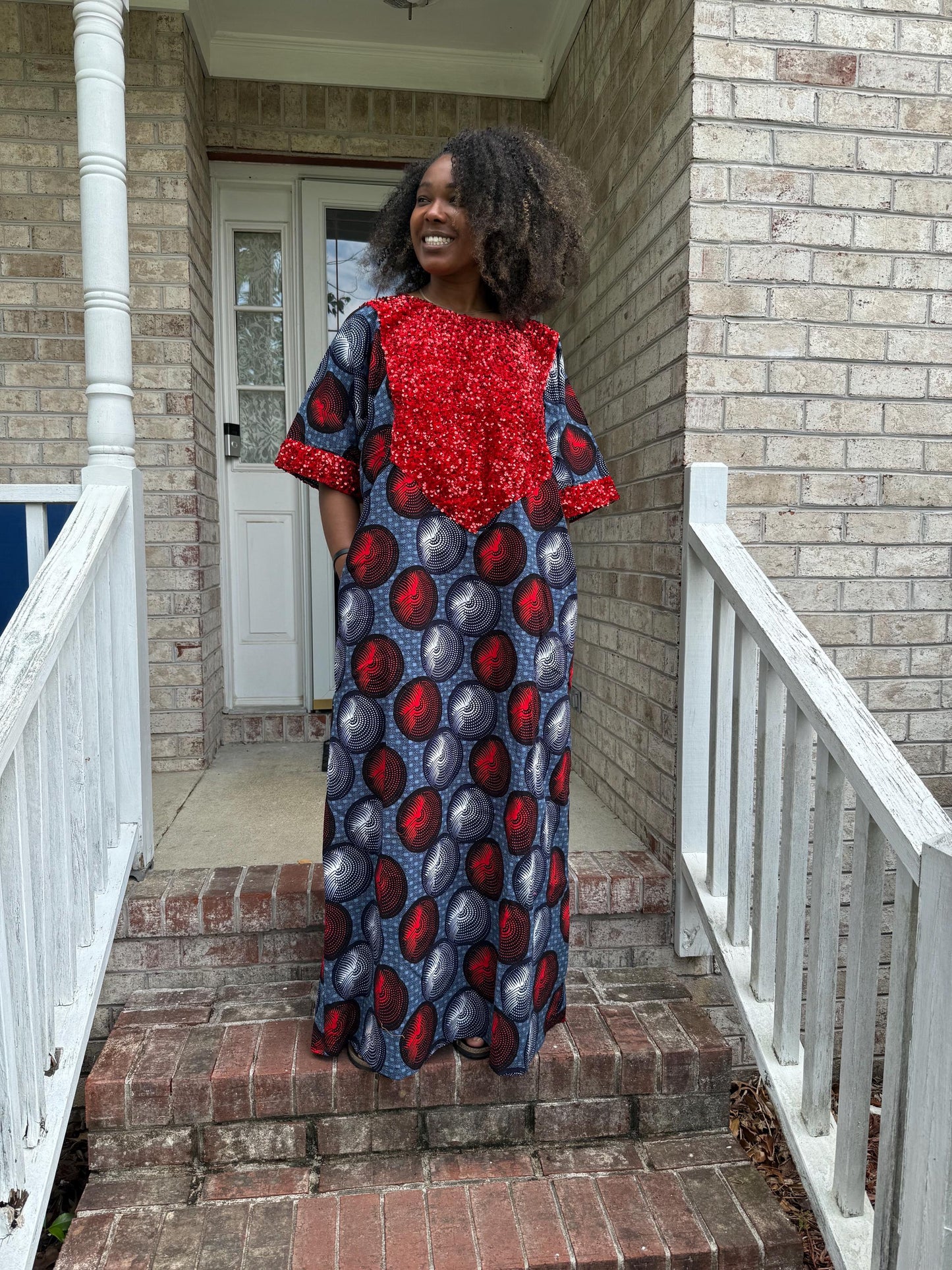 African Ankara Wax Print Unique Freestyle Dress/Kaftan