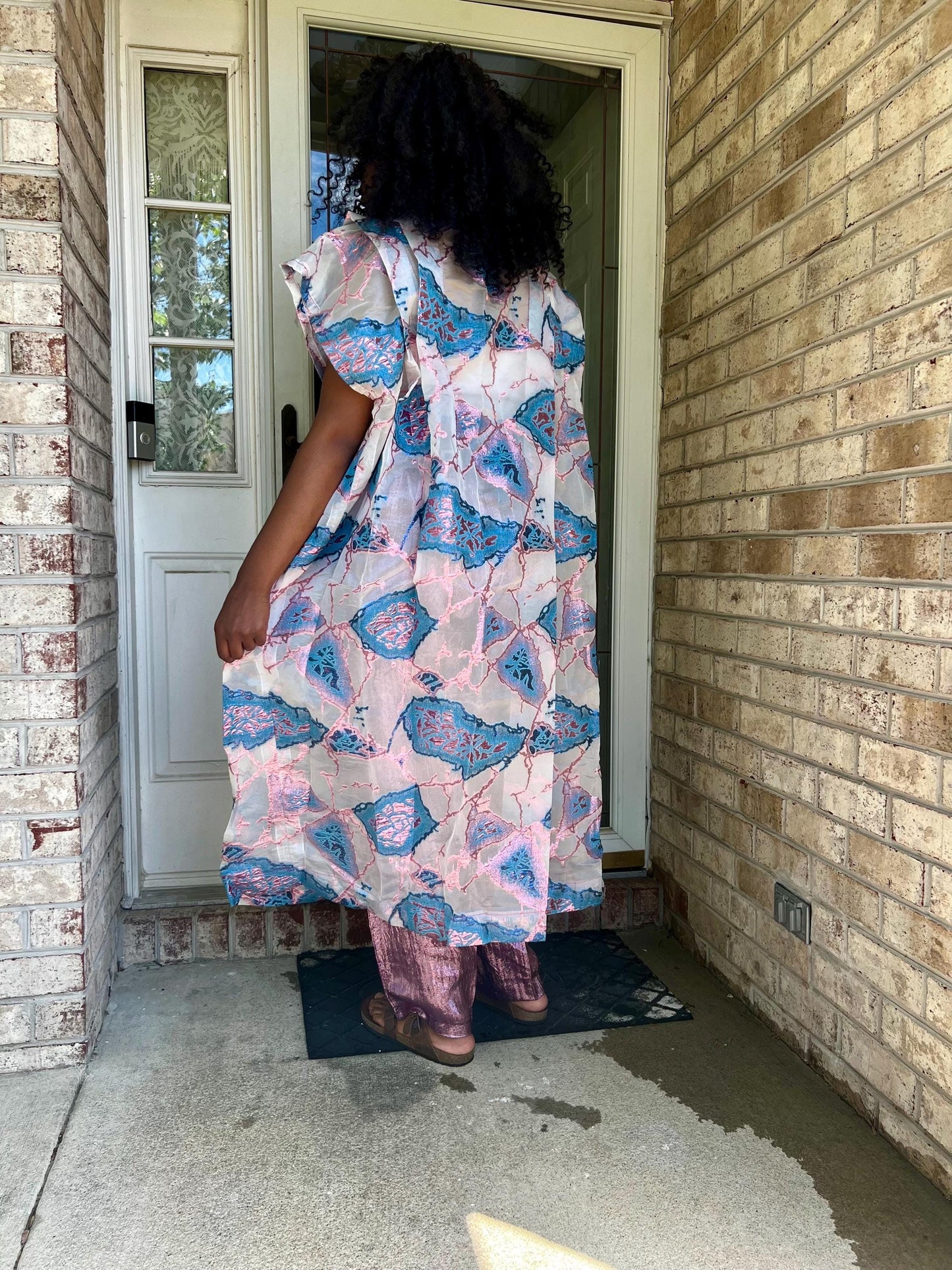 African Luxuy Jaquard Brocade Beaded 2p Pant Set