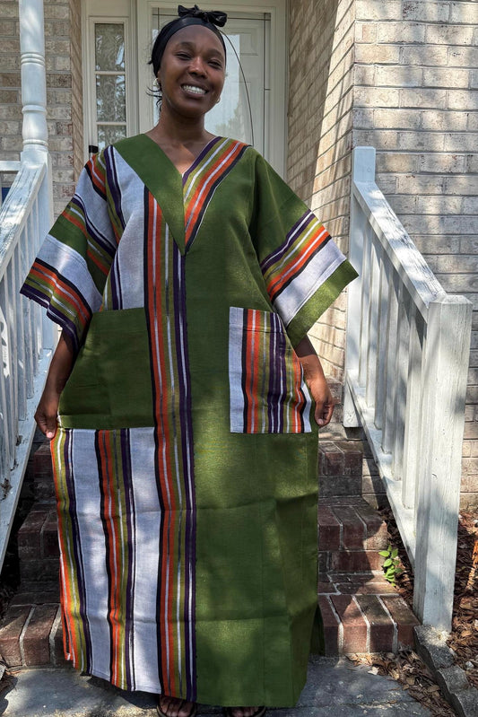 Special African Traditional Woven  Aso-Oke/Kente  Dress Afro American Outfits