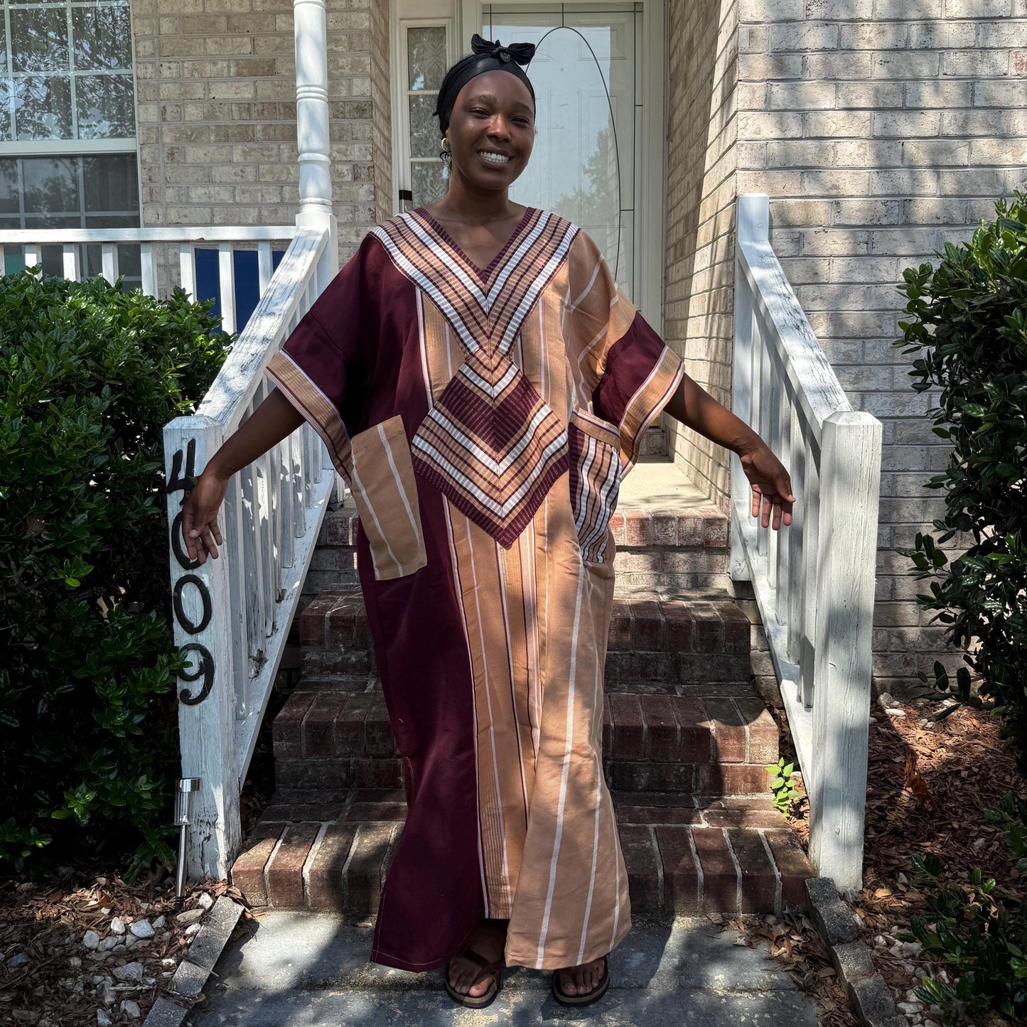 Special Occasions African Traditional Woven Aso-Oke/Kente Dress
